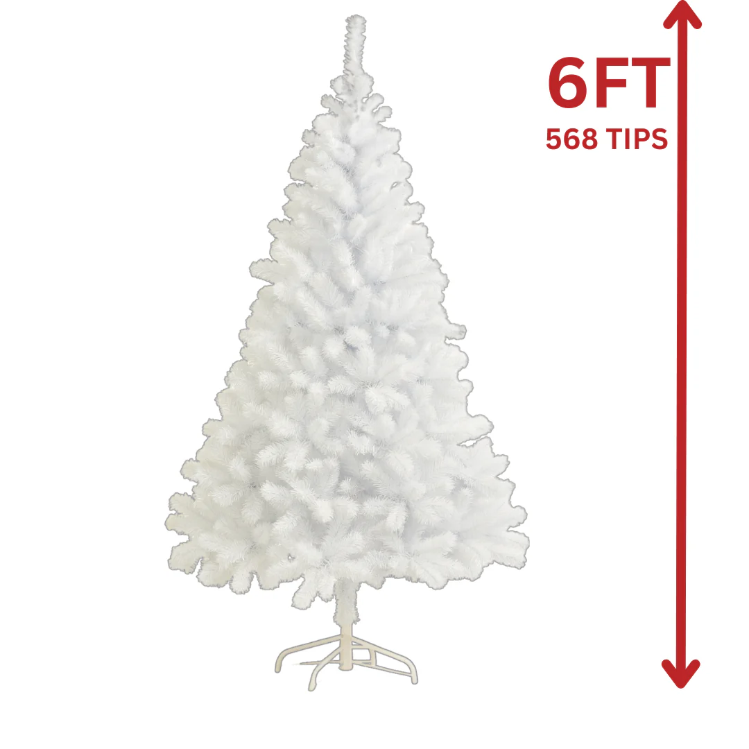 6FT Artificial Christmas Tree 568 Tips AA2024-11-0906 / AA2024-11-0907 – Green or White - Image 3