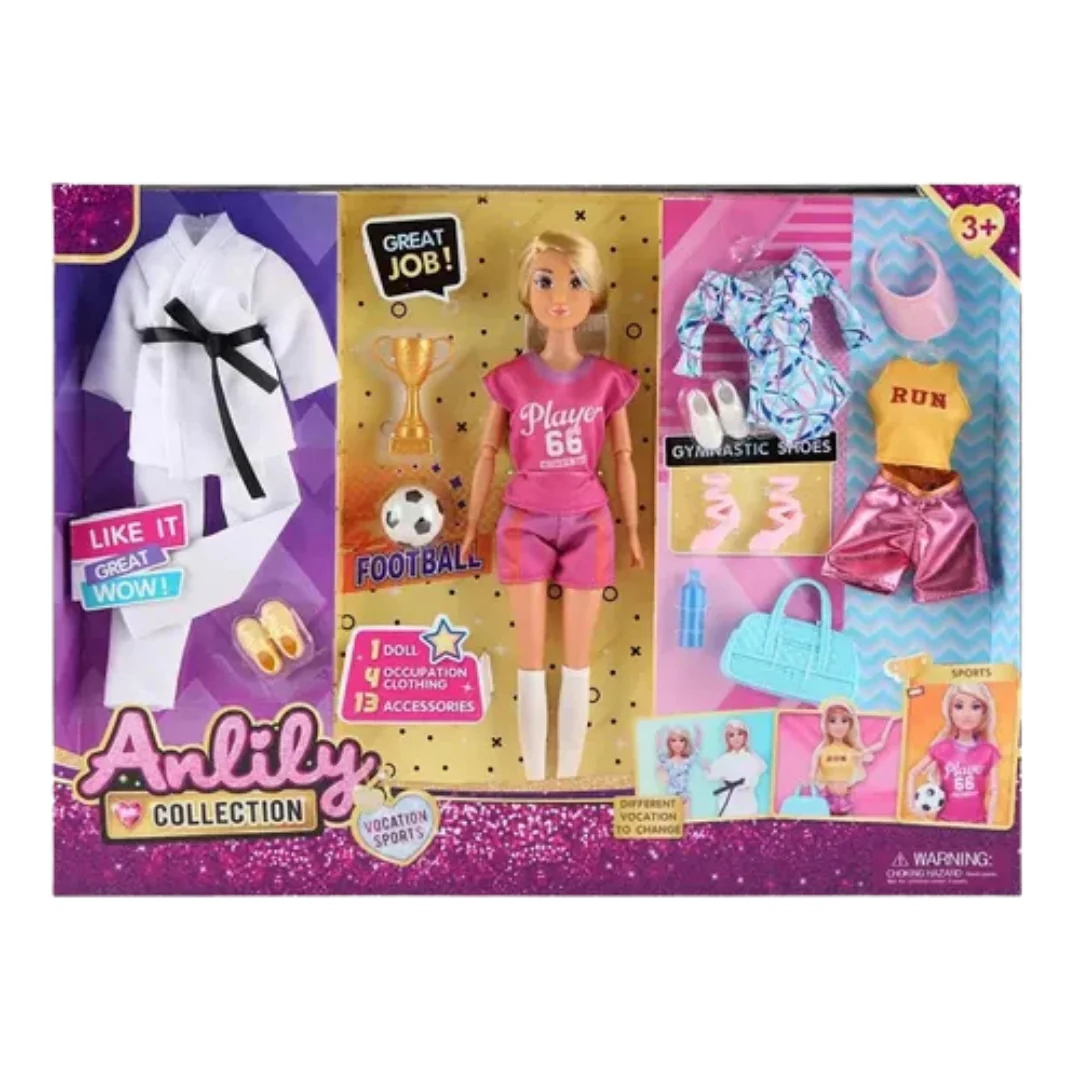 Anlily Collection Vocation Sports Doll Set with Accessories
