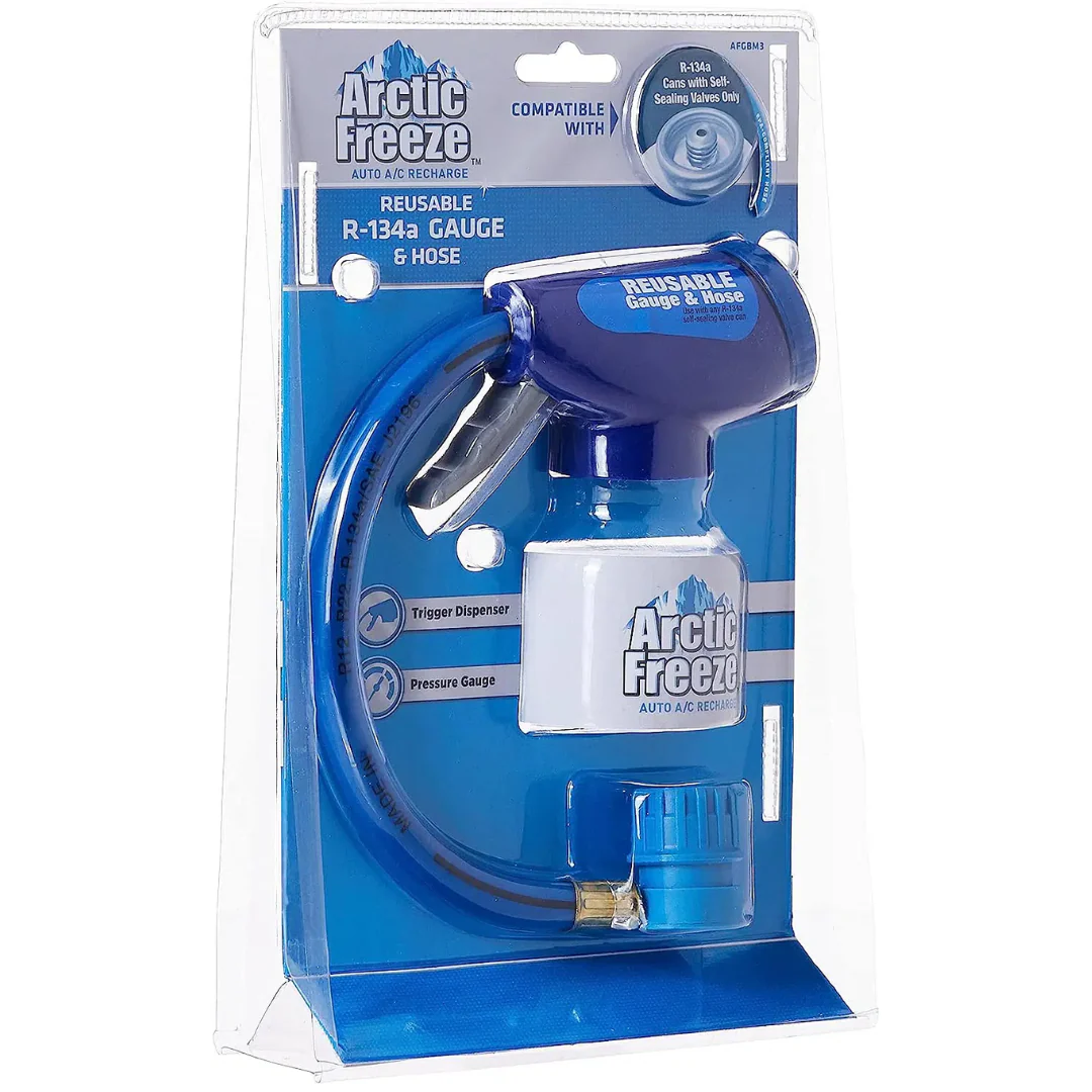 Arctic Freeze Reusable R‑134a Refrigerant Gauge & Hose Kit