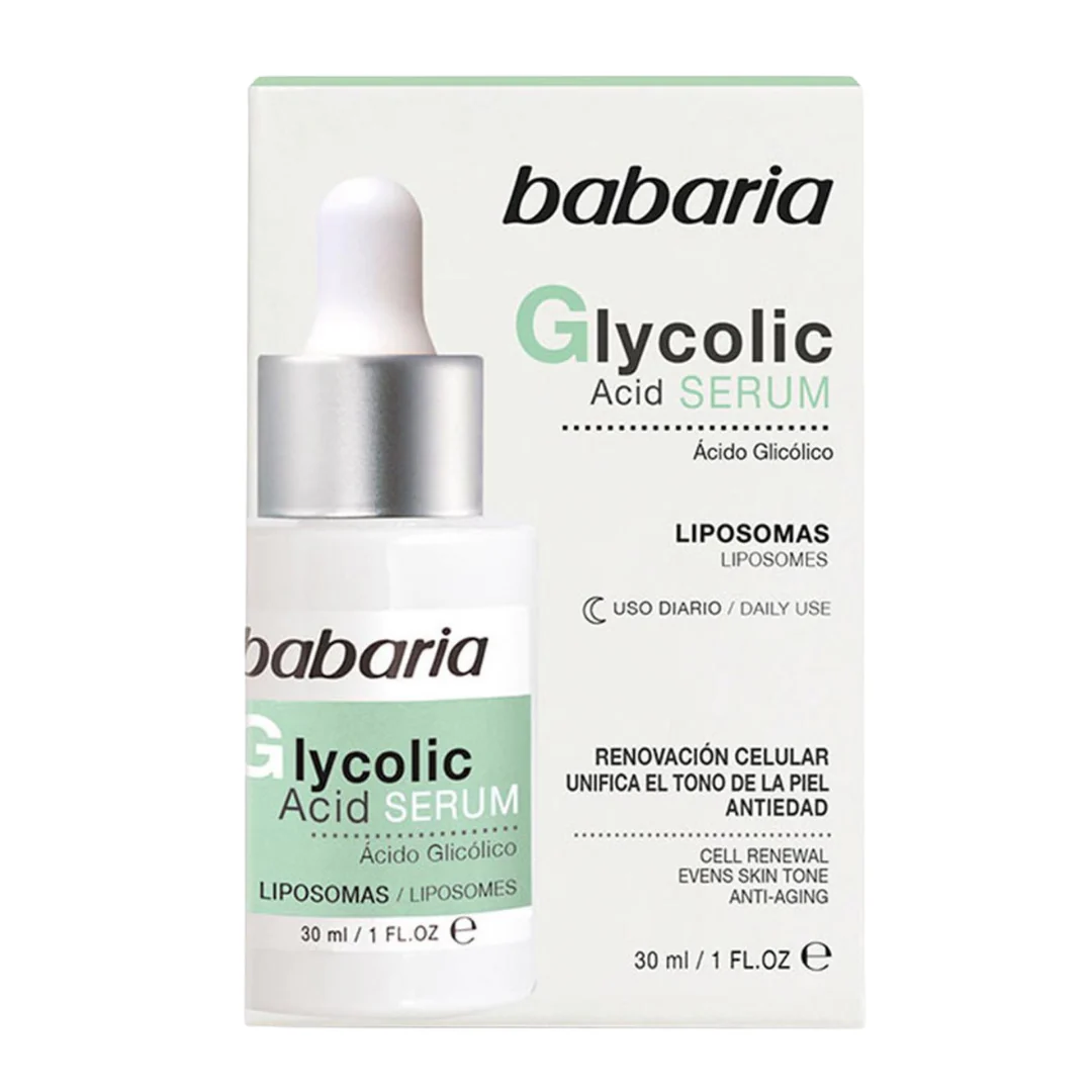 Babaria Glycolic Acid Facial Serum Cell Renewal Anti-Aging (1oz)