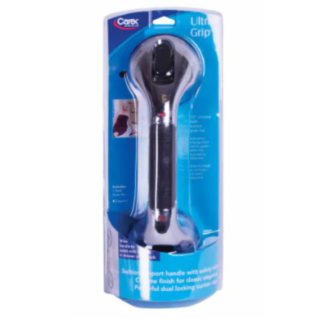 Carex Ultra Grip Suction Bath Grab Bar Chrome (12 inch)