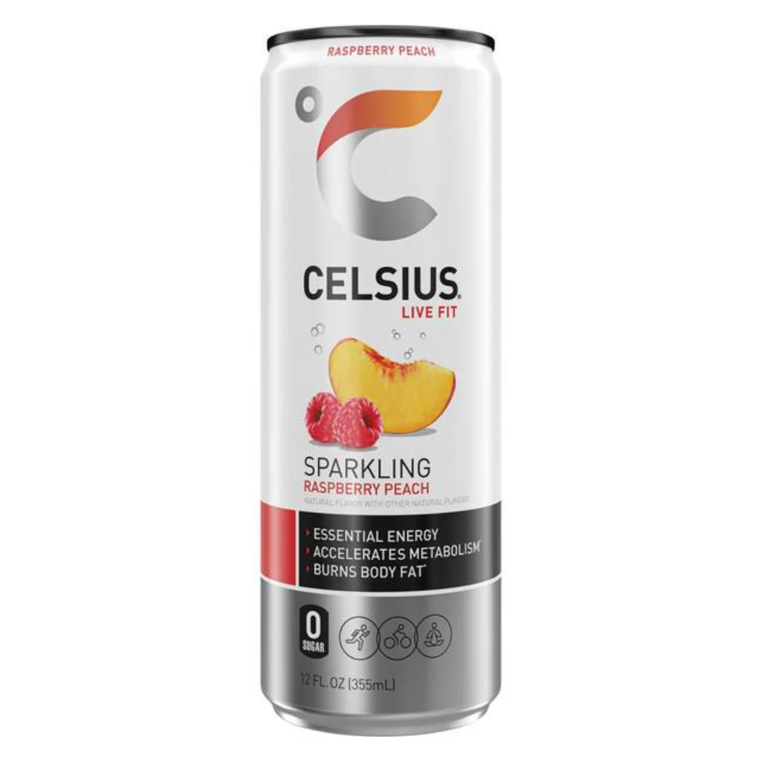Celsius Live Fit Sparkling Raspberry Peach Energy Drink (12oz)