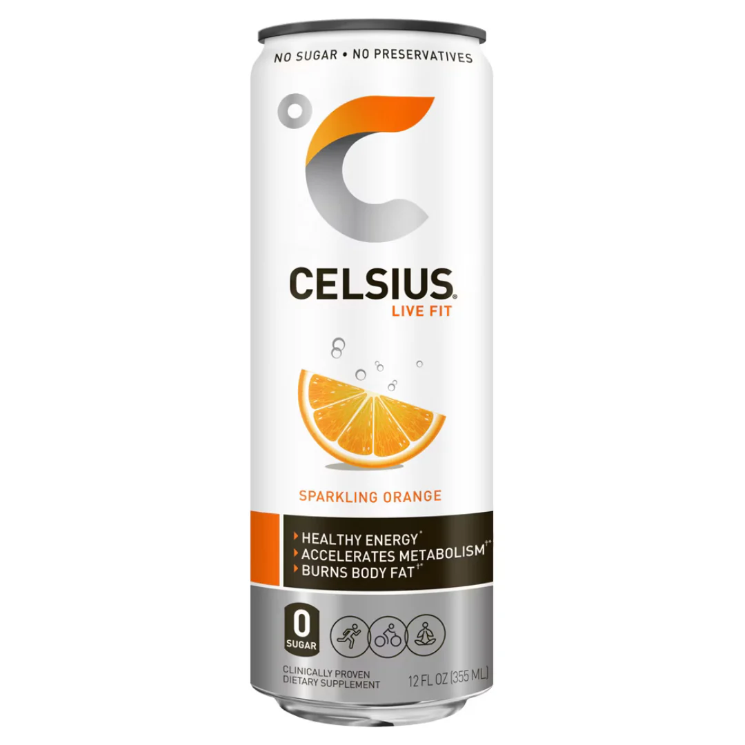 Celsius Orange Sparkling Fitness Drink (12 oz)