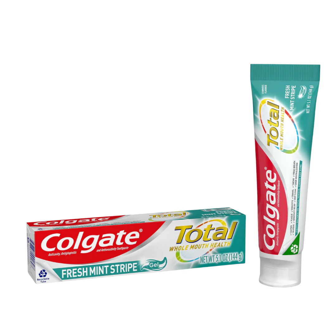 Colgate Total Whole Mouth Health Fresh Mint Stripe Gel Toothpaste (5.1oz)