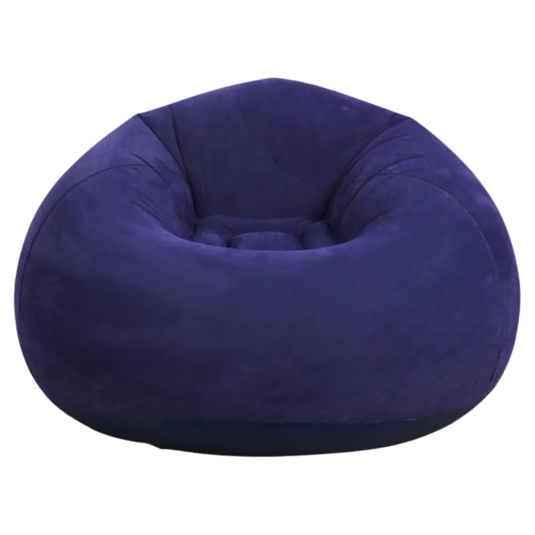 ComfortAir Inflatable Lounge Chair Sofa Purple Velvet Finish (1 unit)