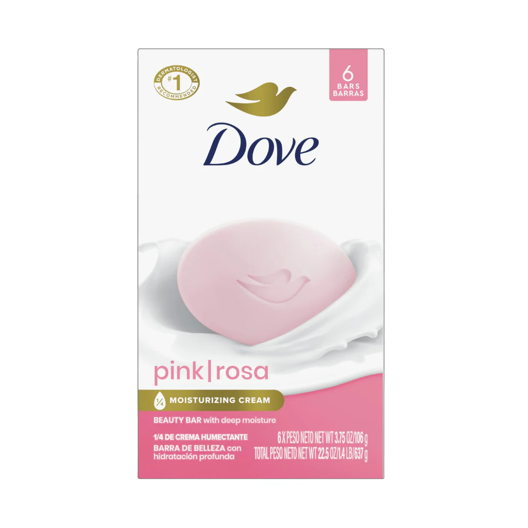 Dove Pink Beauty Bar with Deep Moisture (6 x 3.75oz)