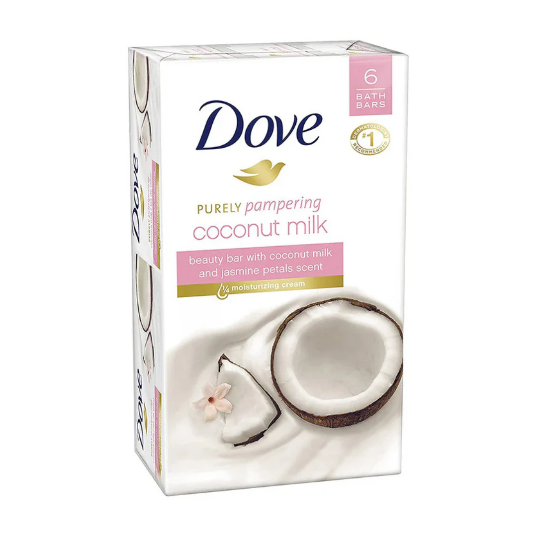 Dove Purely Pampering Beauty Bar Coconut Milk & Jasmine Petals (6 x 3.75oz)
