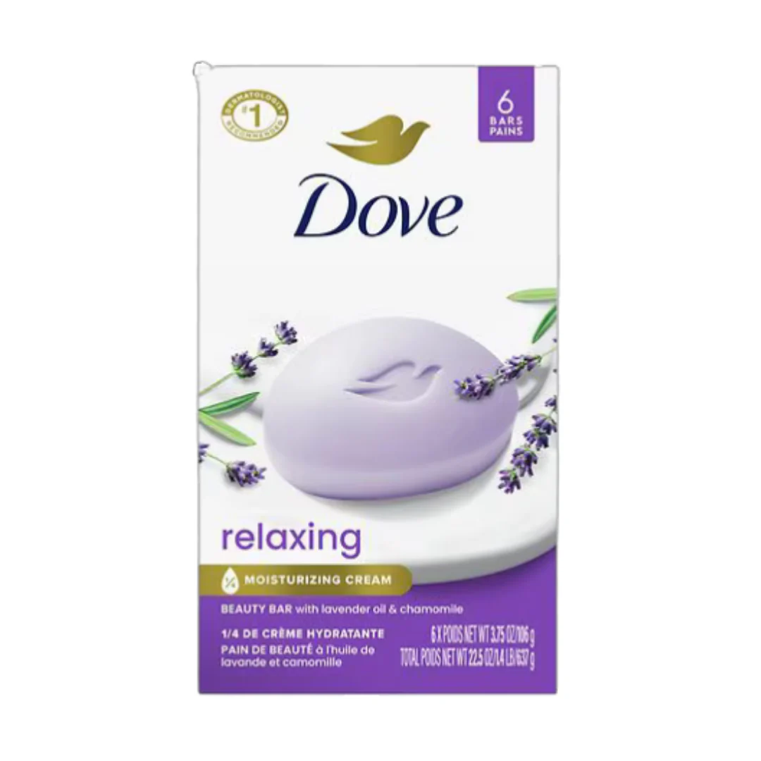 Dove Relaxing Beauty Bar Lavender Oil & Chamomile (6 x 3.75oz)