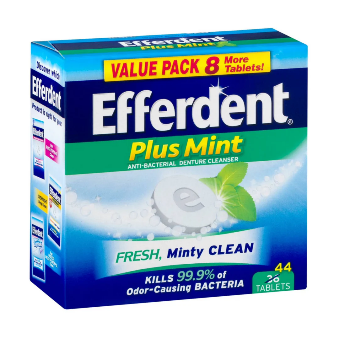 Efferdent Plus Mint Denture Cleanser Tablets 44ct