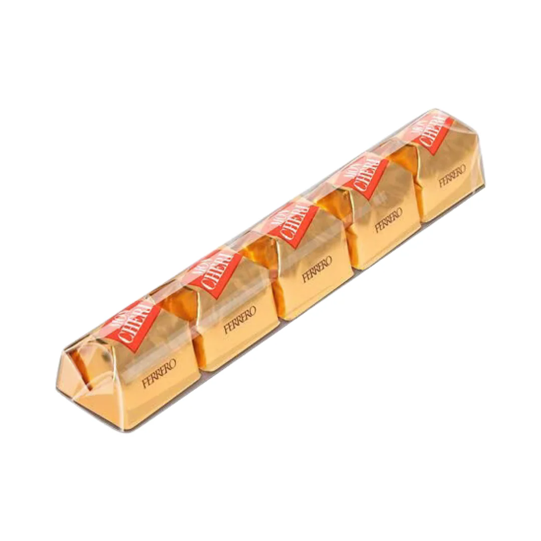 Ferrero Mon Cheri Dark Chocolate with Liqueur and Whole Cherry (5 pieces)