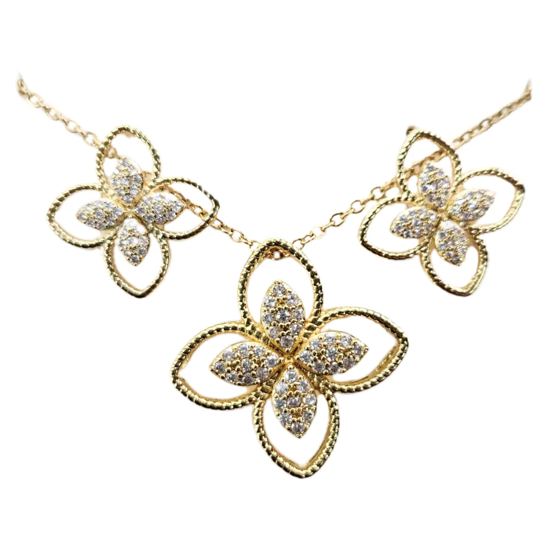 Floral & Gemstone Necklace and Earrings Set – Multiple Styles - Image 7