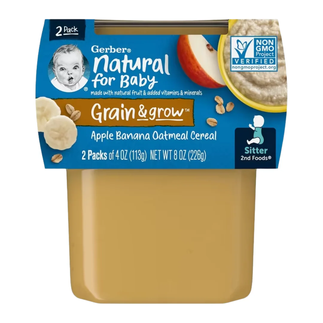 Gerber Apple, Banana & Oatmeal Cereal 2‑Pack (2×8 oz)