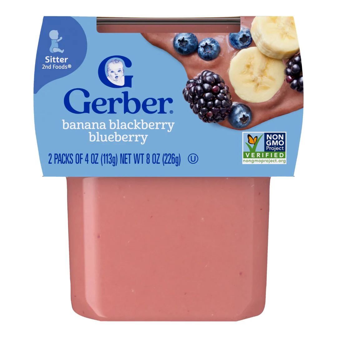 Gerber Banana, Blackberry & Blueberry Oatmeal Cereal 2‑Pack (2×8 oz)