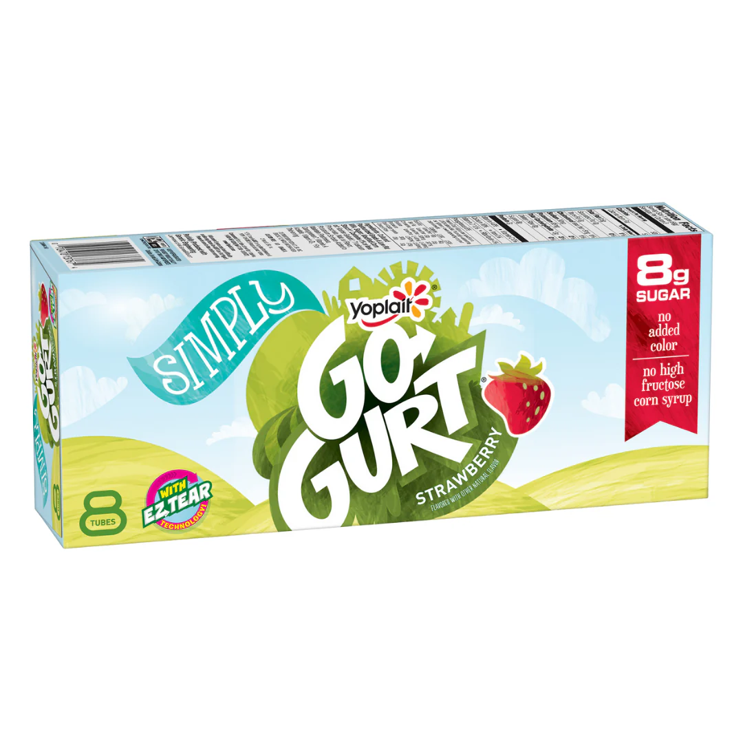 Go-GURT Strawberry Yogurt Tubes (2oz, 8 Pack)