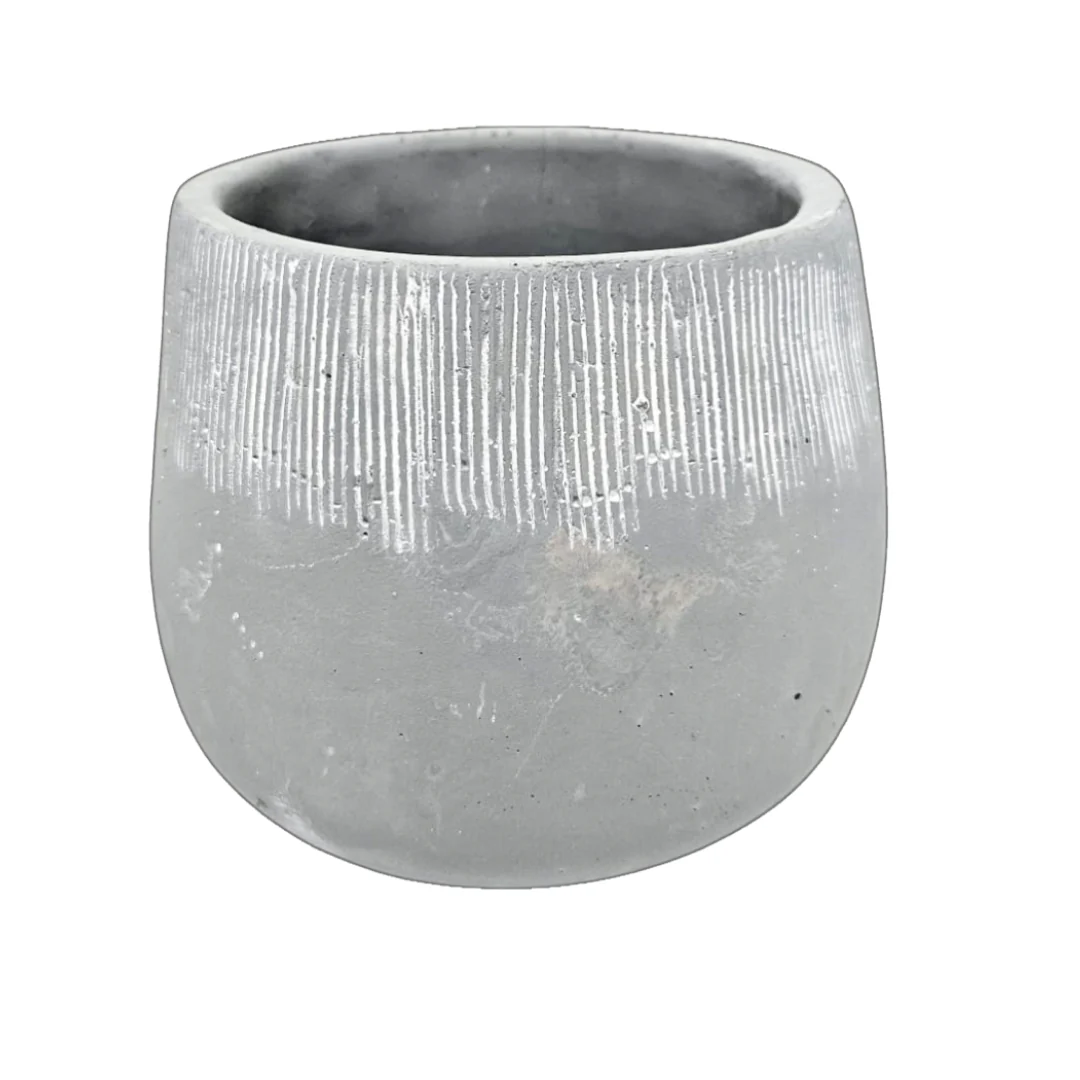 Gray Flower Pot Plastic Planter