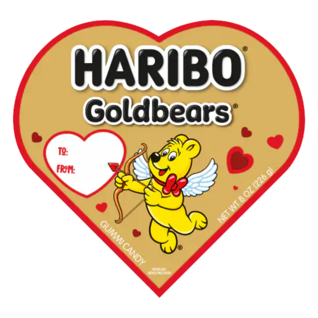 Haribo Goldbears Valentine Gummy Candy Heart Box (8oz)