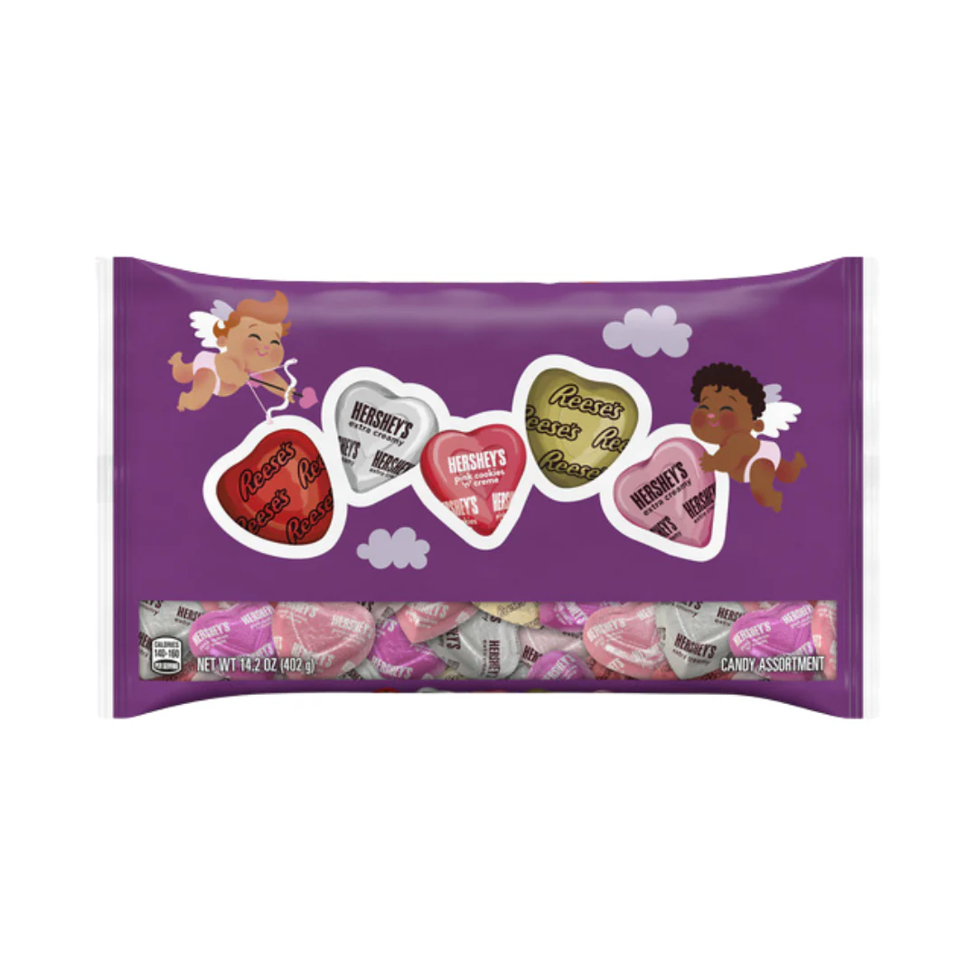 Hershey's and Reese's Hearts Milk Chocolate Valentine Assortment (14.2oz)