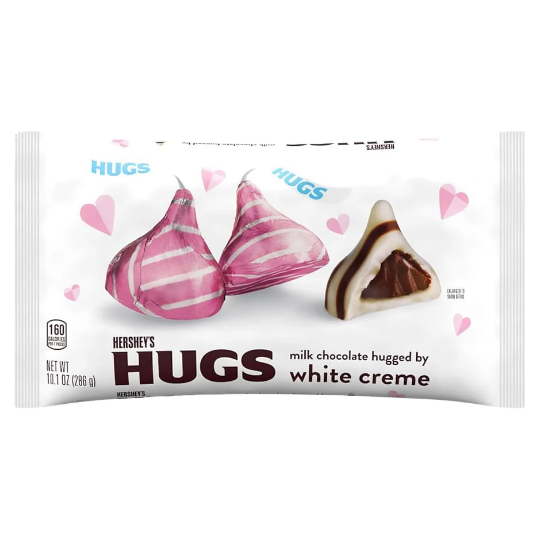 Hershey's Hugs Milk Chocolate Hugged by White Creme (10.1oz)
