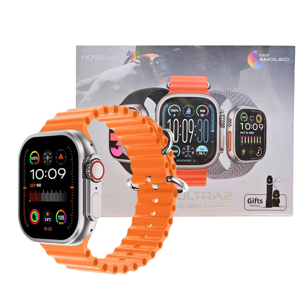 HOWEAR HW9 Ultra 2 Smart Watch AMOLED (Orange Band)