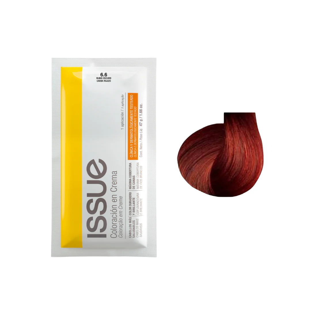 Issue Color Cream Permanent Hair Color #6.6 Dark Mahogany Blonde (1.66oz)