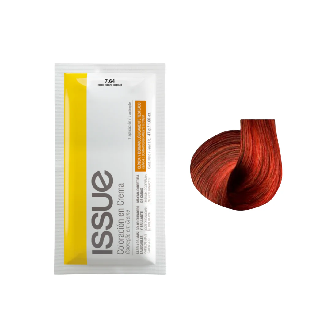 Issue Color Cream Permanent Hair Color #7.64 Reddish Copper Blonde (1.66oz)