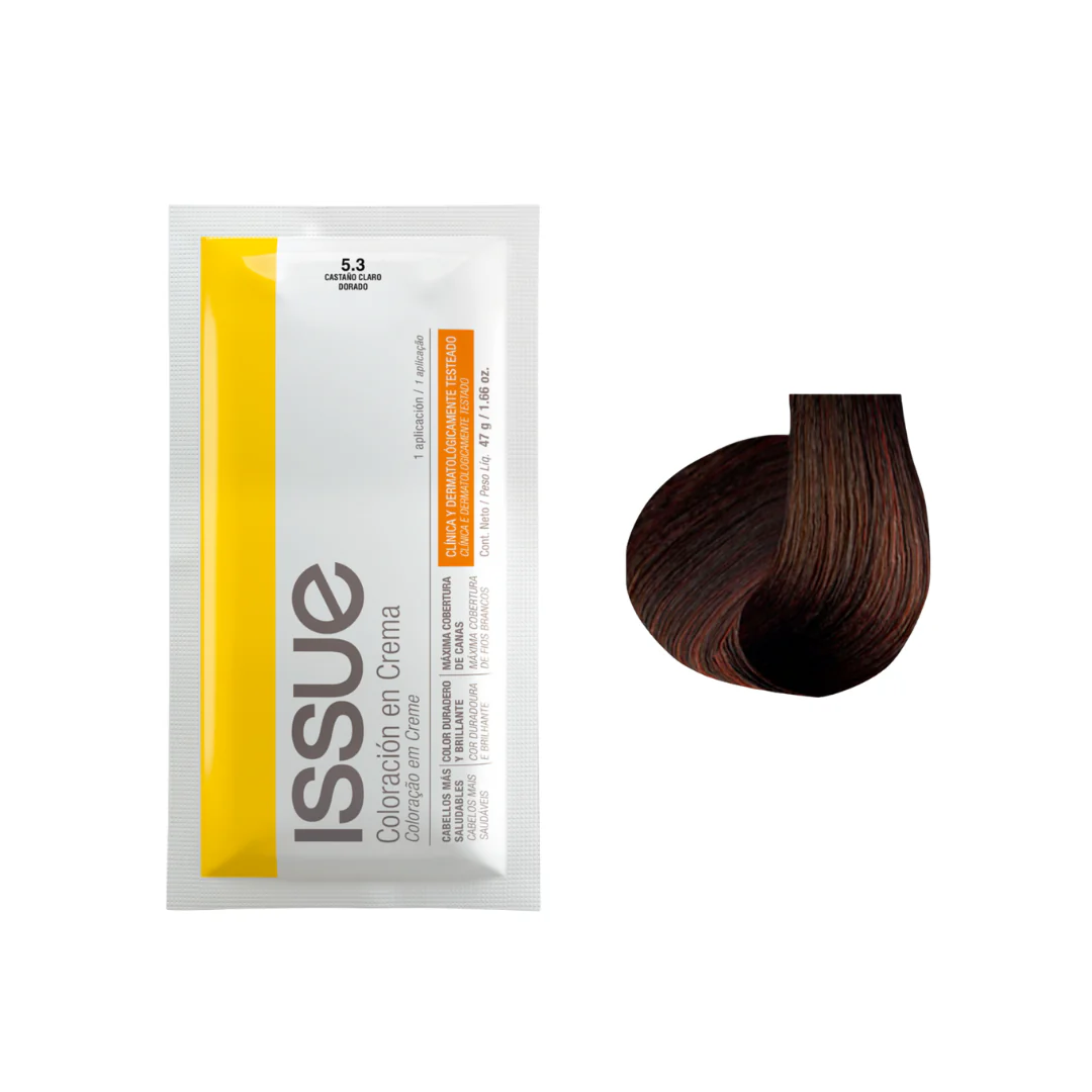 Issue Coloración en Crema Hair Color Kit #5.3 Light Golden Brown (1.66oz)