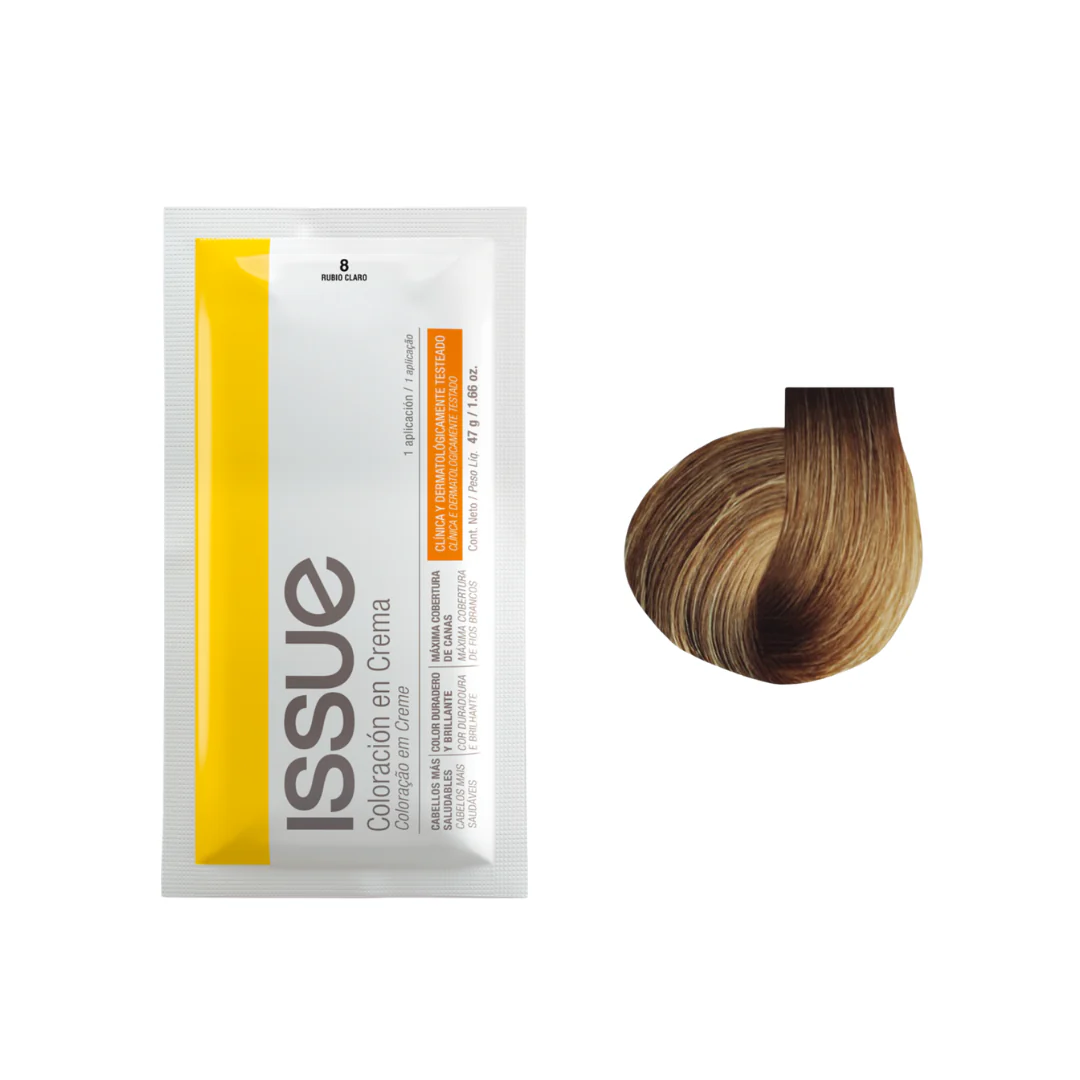 Issue Coloración en Crema Hair Color Kit #8 Light Blonde (1.66oz)