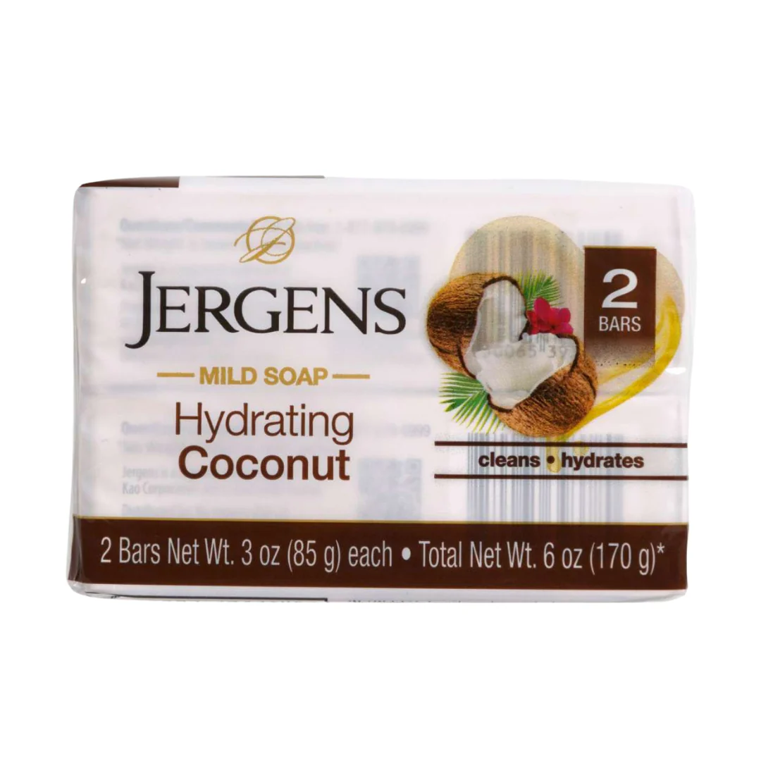 Jergens Hydrating Coconut Mild Soap Bars (2ct / 3oz each)