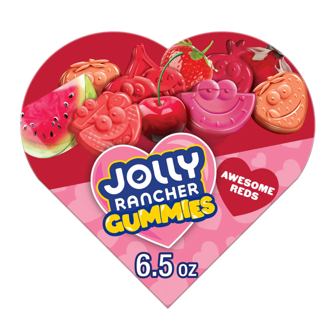 Jolly Rancher Gummies Awesome Reds Valentine Heart Box (6.5oz)