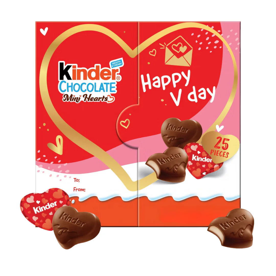 Kinder Chocolate Mini Hearts Valentine's Day Heart Box (3.7oz)