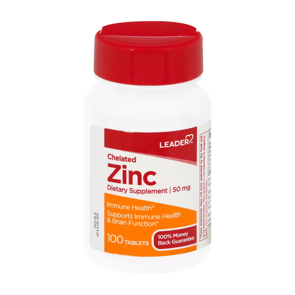 Leader Chelated Zinc (50 mg 100 ct)