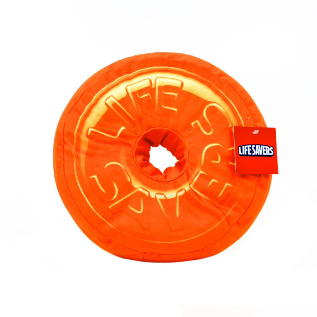 Lifesavers Orange Round Pillow with Hole (9 oz)