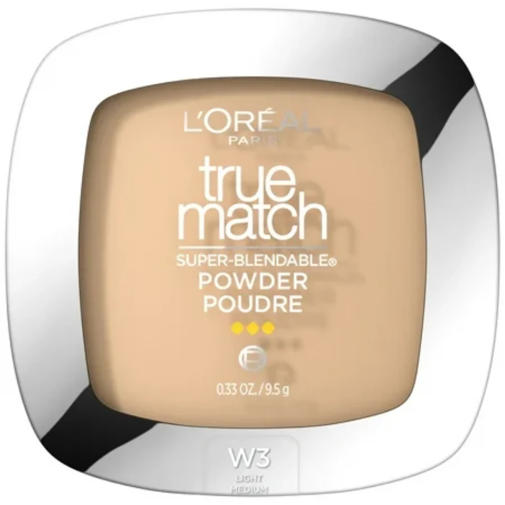 L'Oreal Paris True Match Super (Blendable Oil, Free Makeup Powder, W3 Light Medium, 0.33oz)
