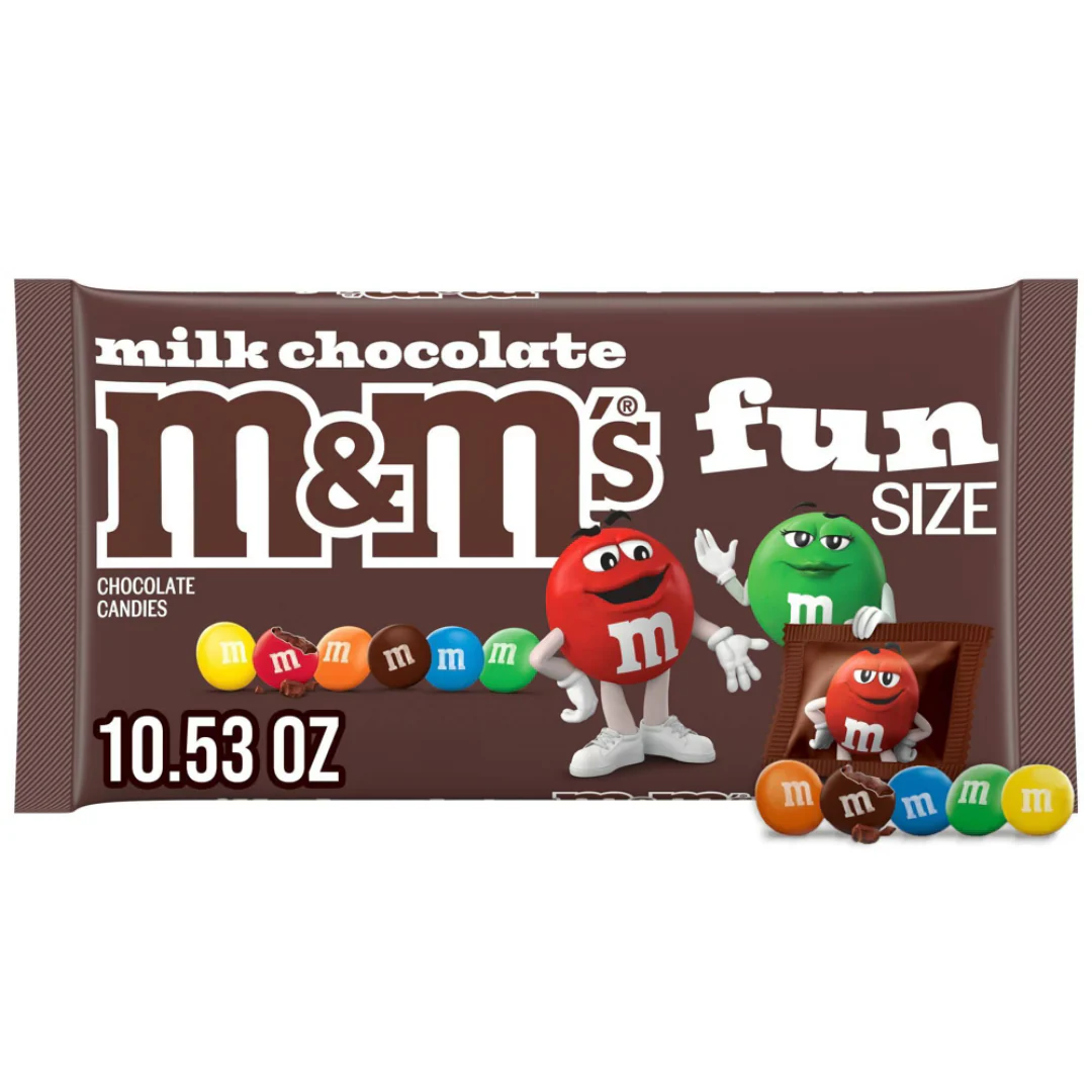 M&M's Milk Chocolate Fun Size Candy Bags (10.53oz)