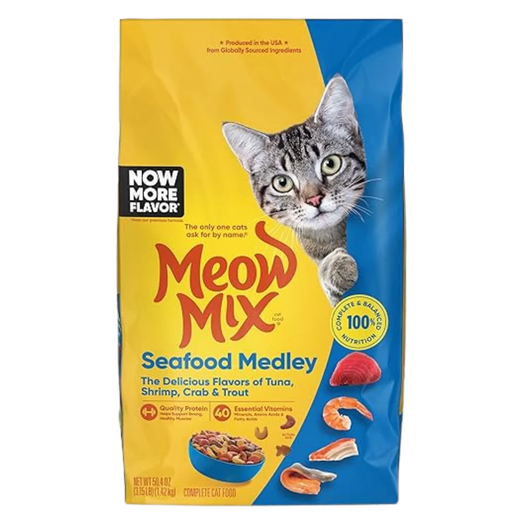 Meow Mix Small Seafood Medley Dry Cat Food (3.15 lb)