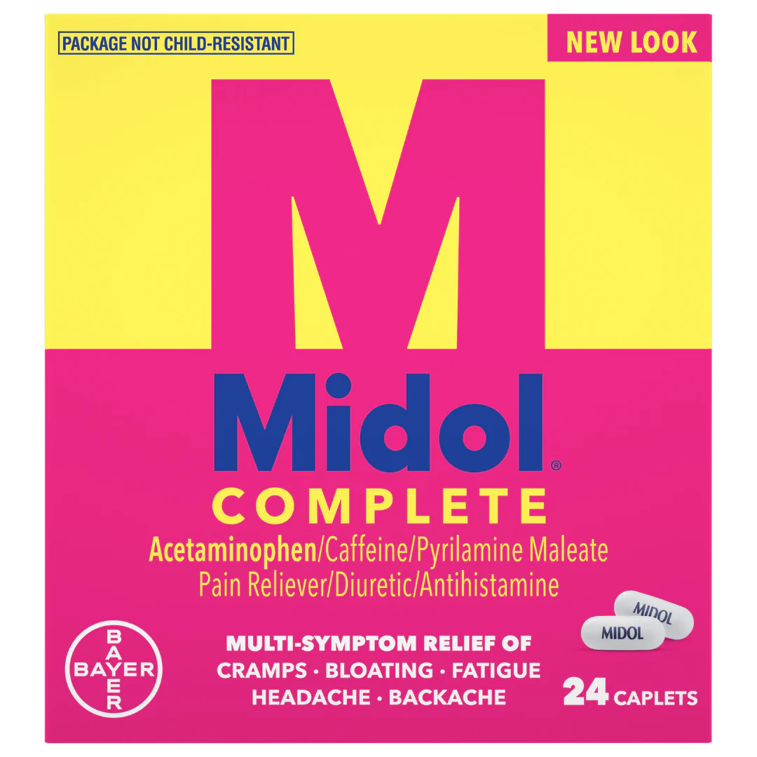 Midol Complete Menstrual Pain Relief Caplets (24 ct)