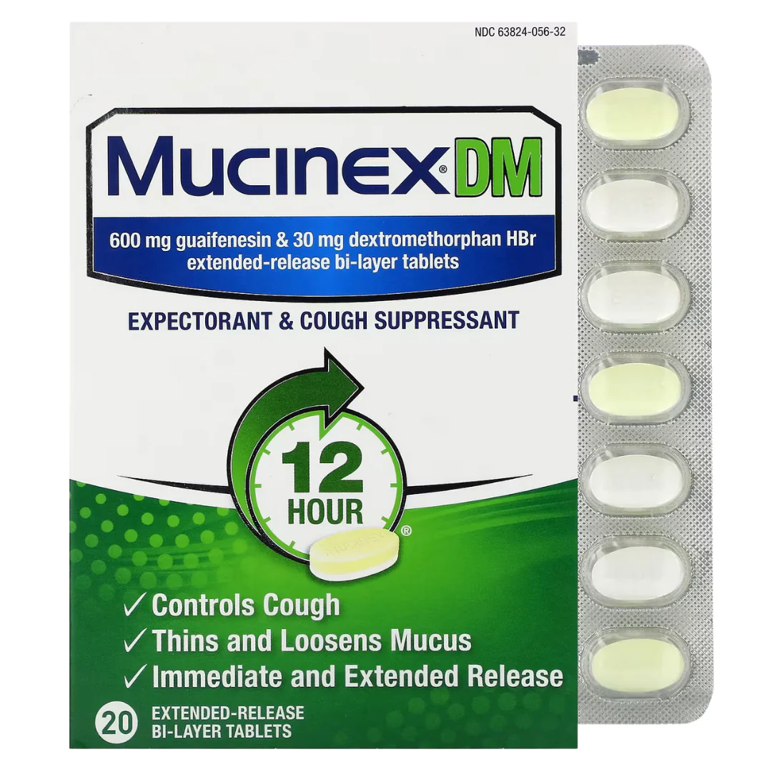 Mucinex DM 12-Hour Extended-Release Tablets 600mg/30mg (20 ct)