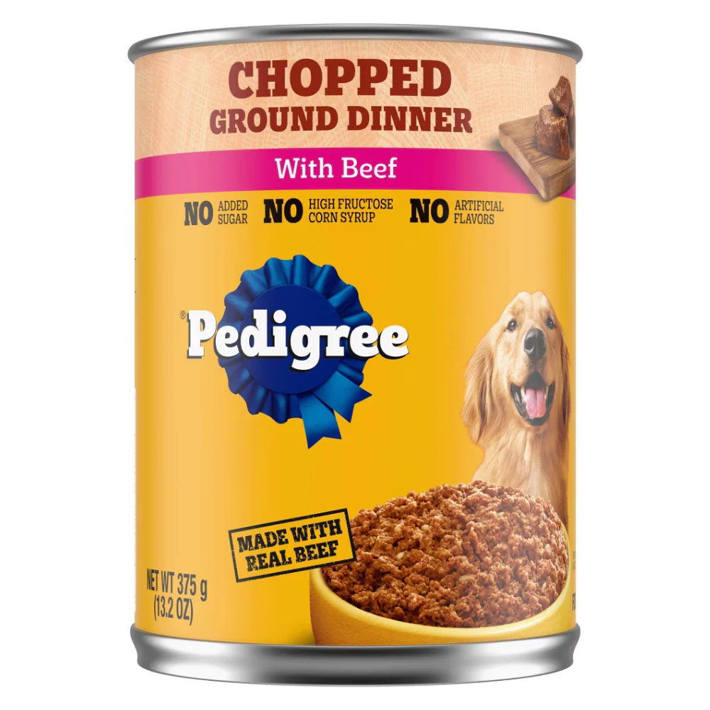 Pedigree Chopped Ground Dinner with Beef Wet Dog Food (13.2oz)