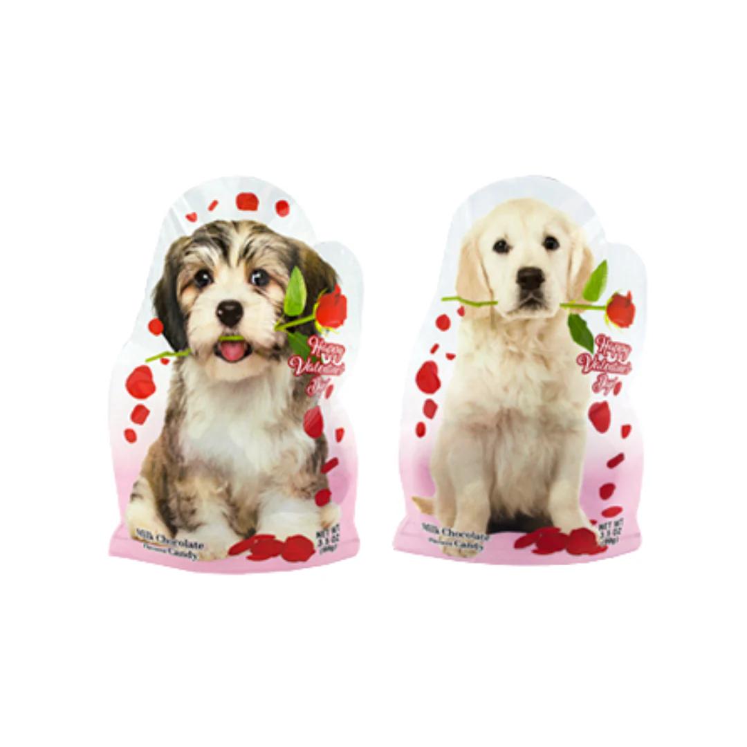 R.M. Palmer Happy Valentine's Day Milk Chocolate Flavored Puppies (3.5oz)
