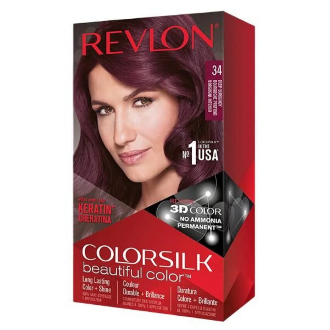 Revlon Colorsilk Beautiful Color Permanent Hair Dye #34 Deep Burgundy