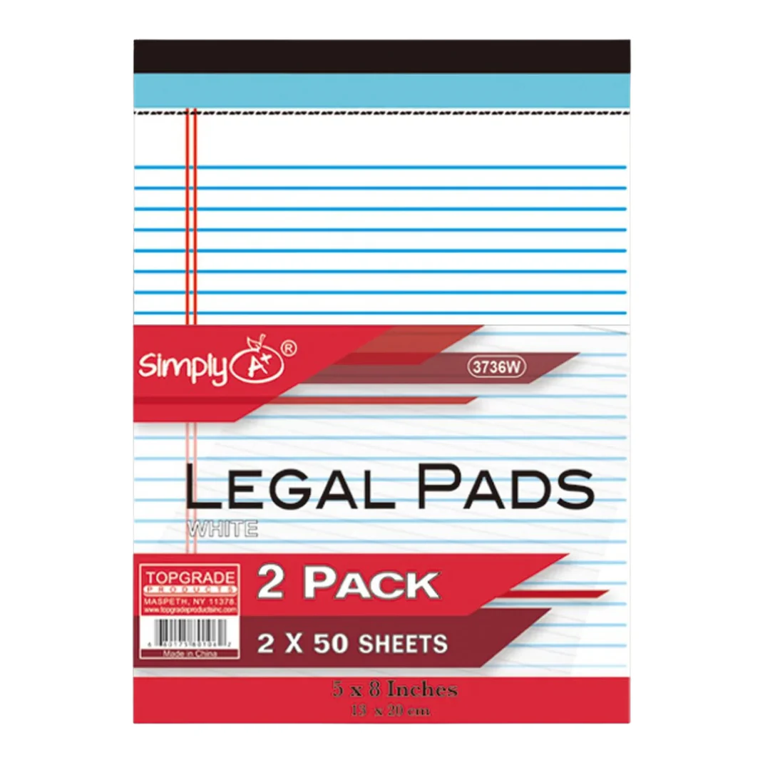 Simply Legal Pads (2 Pack, 2×50 Sheets)