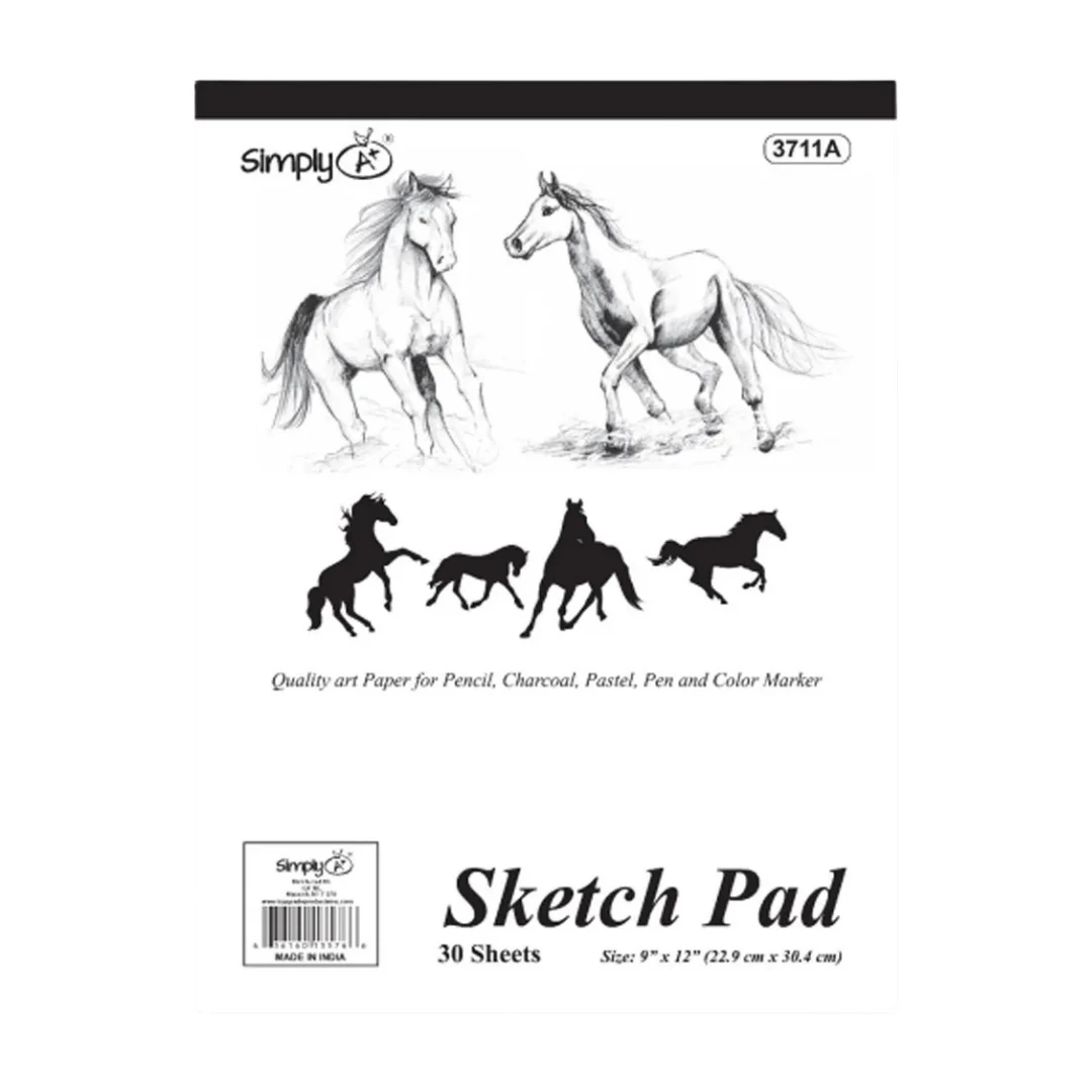 Simply Sketch Pad (50 Sheets, 9″×12″)