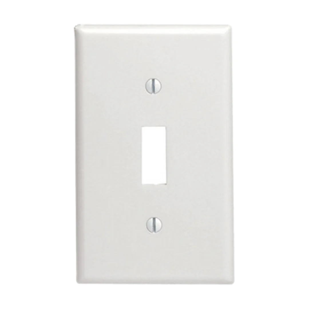 Switch Plate Cover Single White & Ivory (Durable Plastic)