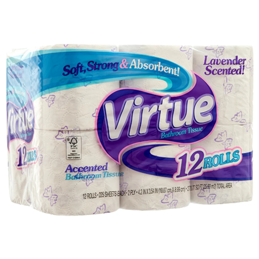 Virtue Lavender Bath Tissue 12-Pack