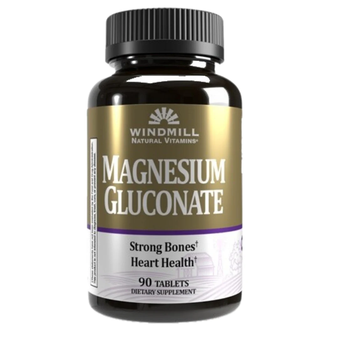 Windmill Magnesium Gluconate 500mg Supplement (90 Tablets)