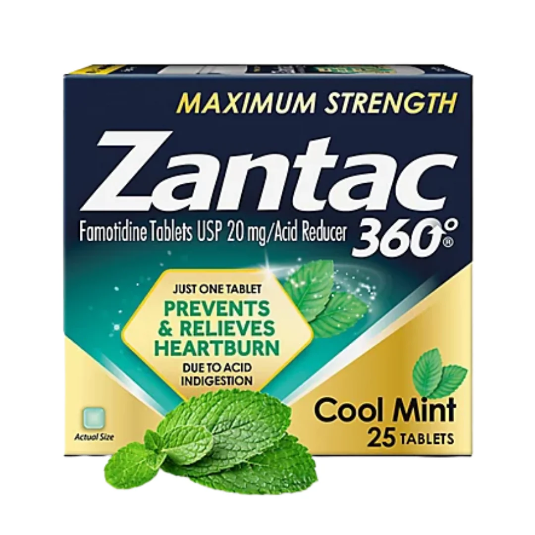 Zantac 360 Cool Mint Acid Reducer (25 Tablets)